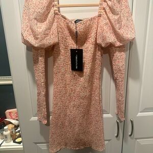 Floral Maternity Long Sleeve Dress